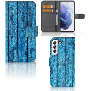 Samsung Galaxy S22 Book Style Case Wood Blue