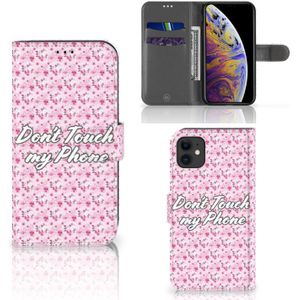 Apple iPhone 11 Portemonnee Hoesje Flowers Pink DTMP