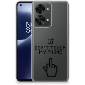 OnePlus Nord 2T Silicone-hoesje Finger Don't Touch My Phone