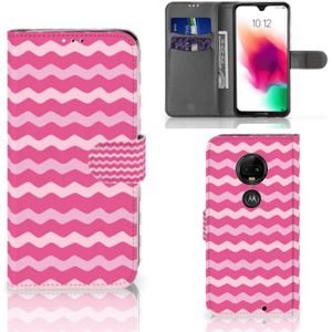 Motorola Moto G7 | G7 Plus Telefoon Hoesje Waves Pink