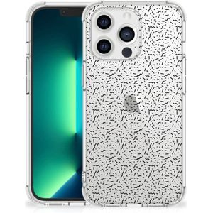 iPhone 13 Pro Max Doorzichtige Silicone Hoesje Stripes Dots