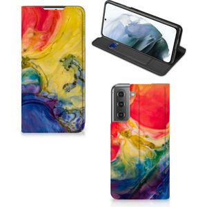 Bookcase Samsung Galaxy S21 FE Watercolor Dark
