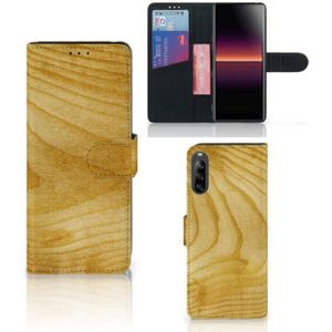 Sony Xperia L4 Book Style Case Licht Hout