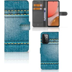 Samsung Galaxy A72 Wallet Case met Pasjes Jeans