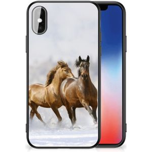 iPhone X | Xs Dierenprint Telefoonhoesje Paarden