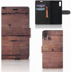 Sony Xperia XZ | Sony Xperia XZs Book Style Case Old Wood