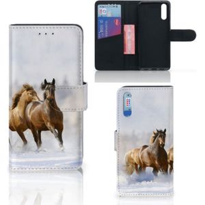 Huawei P20 Telefoonhoesje met Pasjes Paarden