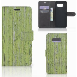 Samsung Galaxy S8 Plus Book Style Case Green Wood