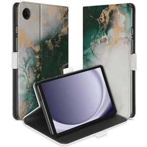 Uniek Samsung Galaxy Tab A9 Tablethoesje Marmer Groen Design | B2C Telecom