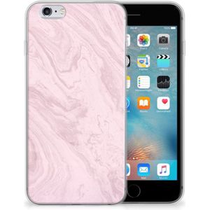 Apple iPhone 6 | 6s TPU Siliconen Hoesje Marble Pink - Origineel Cadeau Vriendin