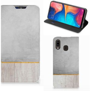Samsung Galaxy A30 Book Wallet Case Wood Concrete