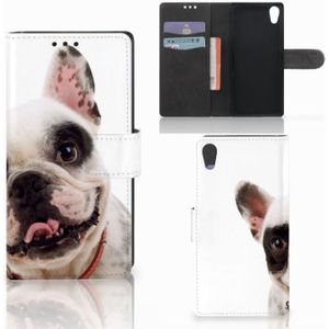 Sony Xperia XA1 Telefoonhoesje met Pasjes Franse Bulldog