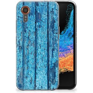 Samsung Galaxy Xcover 7 Bumper Hoesje Wood Blue