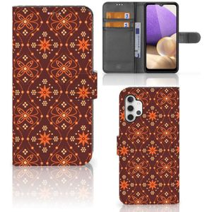 Samsung Galaxy A32 4G Telefoon Hoesje Batik Brown