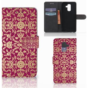 Wallet Case Samsung Galaxy A6 Plus 2018 Barok Pink