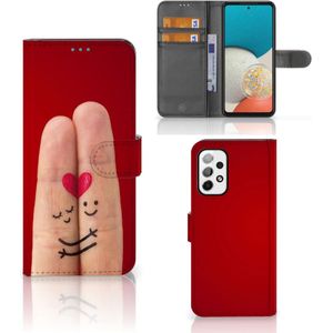 Samsung Galaxy A73 5G Wallet Case met Pasjes Liefde - Origineel Romantisch Cadeau