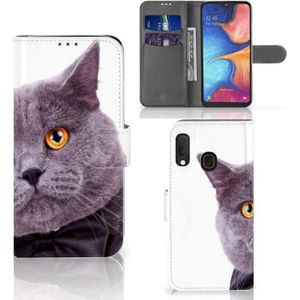 Samsung Galaxy A20e Telefoonhoesje met Pasjes Kat