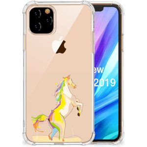 Apple iPhone 11 Pro Stevig Bumper Hoesje Horse Color