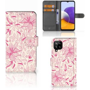 Samsung Galaxy A22 4G | M22 Hoesje Pink Flowers
