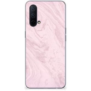 OnePlus Nord CE 5G TPU Siliconen Hoesje Marble Pink - Origineel Cadeau Vriendin