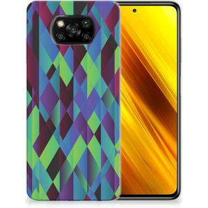 Xiaomi Poco X3 | Poco X3 Pro TPU Hoesje Abstract Green Blue