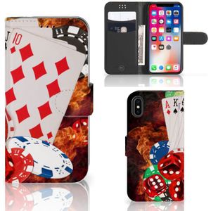 Apple iPhone X | Xs Wallet Case met Pasjes Casino