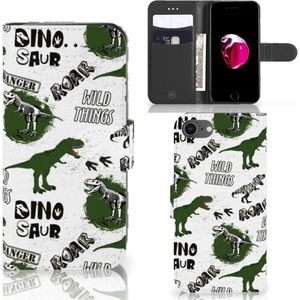 Telefoonhoesje met Pasjes voor iPhone 7 | 8 | SE (2020) | SE (2022) Dinosaurus
