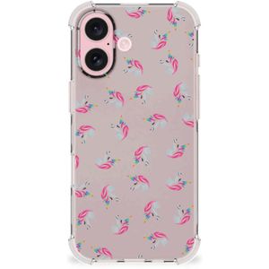 Doorzichtige Silicone Hoesje voor iPhone 16 Unicorns