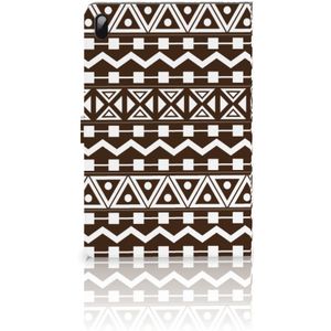 Samsung Galaxy Tab S7 FE | S7+ | S8+ Tablet Hoes Aztec Brown