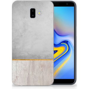 Samsung Galaxy J6 Plus (2018) Bumper Hoesje Wood Concrete