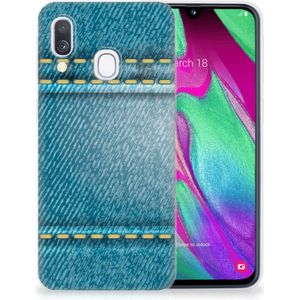 Samsung Galaxy A40 Silicone Back Cover Jeans