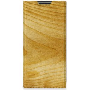 Samsung Galaxy S22 Ultra Book Wallet Case Licht Hout