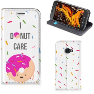 Samsung Galaxy Xcover 4s Flip Style Cover Donut Roze