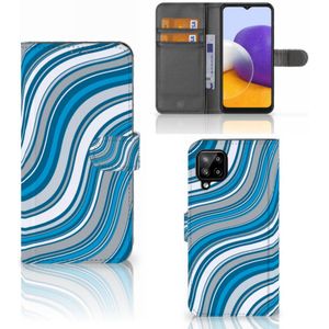 Samsung Galaxy A22 4G | M22 Telefoon Hoesje Waves Blue