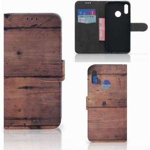 Honor 10 Lite Book Style Case Old Wood