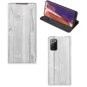 Samsung Galaxy Note20 Book Wallet Case White Wood