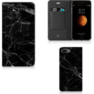 Apple iPhone 7 Plus | 8 Plus Standcase Marmer Zwart - Origineel Cadeau Vader