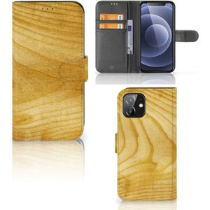iPhone 12 | 12 Pro (6.1") Book Style Case Licht Hout