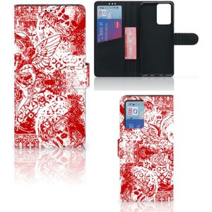 Telefoonhoesje met Naam Xiaomi Redmi Note 10 Pro Angel Skull Rood