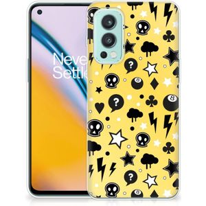 Silicone Back Case OnePlus Nord 2 5G Punk Geel