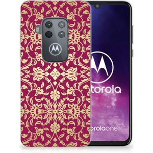 Siliconen Hoesje Motorola One Zoom Barok Pink