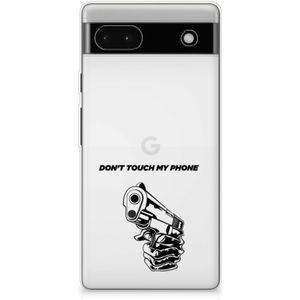 Google Pixel 6A Silicone-hoesje Gun Don't Touch My Phone