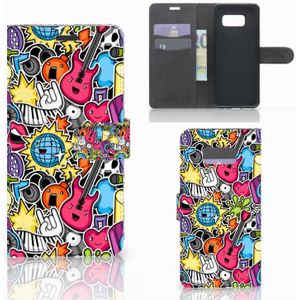 Samsung Galaxy S8 Plus Wallet Case met Pasjes Punk Rock