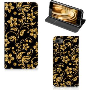 iPhone 7 | 8 | SE (2020) | SE (2022) Smart Cover Gouden Bloemen