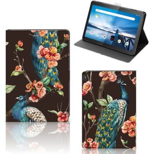 Lenovo Tablet M10 Flip Case Pauw met Bloemen