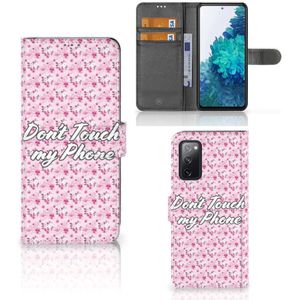 Samsung Galaxy S20 FE Portemonnee Hoesje Flowers Pink DTMP