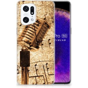 OPPO Find X5 Pro Siliconen Hoesje met foto Bladmuziek
