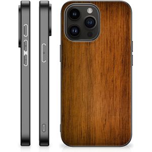 iPhone 15 Pro Max Houten Print Telefoonhoesje Donker Hout