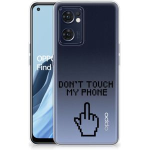 OPPO Reno 7 5G | Find X5 Lite Silicone-hoesje Finger Don't Touch My Phone
