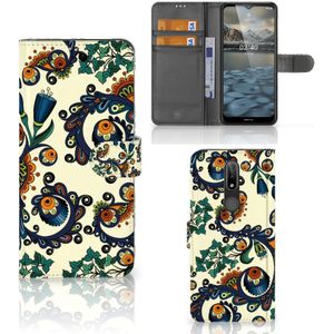 Wallet Case Nokia 2.4 Barok Flower